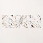 Flüssiger Gold Silver Black Marble #1 Yogamatte (Vorderseite (Horizontal))