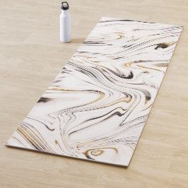 Flüssiger Gold Silver Black Marble #1 Yogamatte