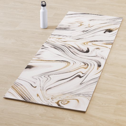 Flüssiger Gold Silver Black Marble #1 Yogamatte (Beispiel)
