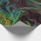 Flüssiger Graffiti-Glühen Geschenkpapier (Ecke)