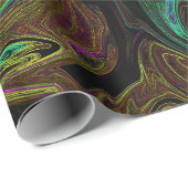 Flüssiger Graffiti-Glühen Geschenkpapier (Rolleneckpunkt)