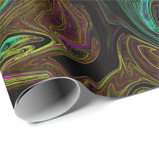 Flüssiger Graffiti-Glühen Geschenkpapier (Rolleneckpunkt)