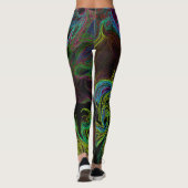 Flüssiger Graffiti-Glühen Leggings (Rückseite)