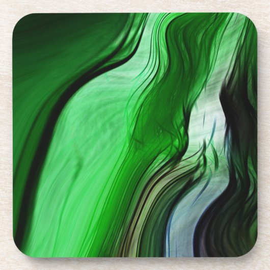 Flüssiger Gras Getränkeuntersetzer (Vorderseite)