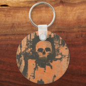 Flüssiger Kupferschädel Schlüsselanhänger (Vorderseite)
