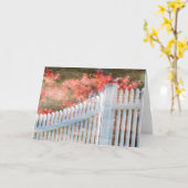 Flüssiger Leben-Zaun-leere Karte (Gelbe Blume)