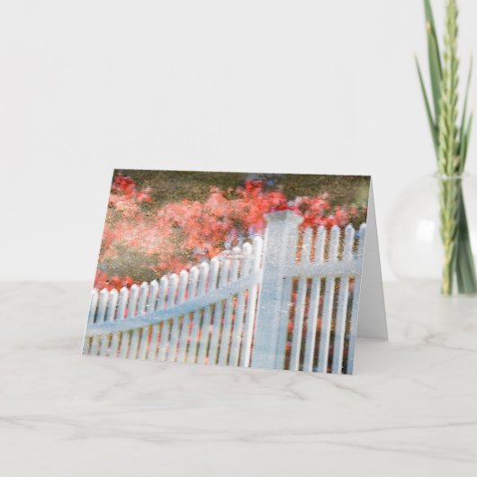 Flüssiger Leben-Zaun-leere Karte (Vorderseite)