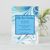 Flüssiger Marmor, 50 Jahre alt und herrlich zum Ge Einladung (Stehend Vorderseite)