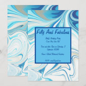 Flüssiger Marmor, 50 Jahre alt und herrlich zum Ge Einladung (Vorne/Hinten)