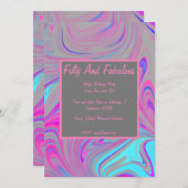 Flüssiger Marmor, 50 Jahre alt und herrlich zum Ge Einladung (Vorne/Hinten)