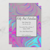 Flüssiger Marmor, 50 Jahre alt und herrlich zum Ge Einladung (Vorne/Hinten)