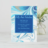 Flüssiger Marmor, 50 Jahre alt und herrlich zum Ge Einladung (Stehend Vorderseite)