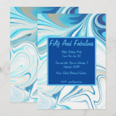 Flüssiger Marmor, 50 Jahre alt und herrlich zum Ge Einladung (Vorne/Hinten)