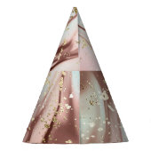 Flüssiger Marmor: abstrakter Hintergrund, vergolde Partyhütchen (Rückseite)