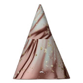 Flüssiger Marmor: abstrakter Hintergrund, vergolde Partyhütchen (Rechts)