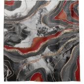 Flüssiger Marmor Agate Glitzer Glam #13 Imitats Gl Duschvorhang (Vorderseite)