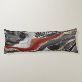 Flüssiger Marmor Agate Glitzer Glam #13 Imitats Gl Seitenschläferkissen (Rückseite)