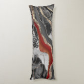 Flüssiger Marmor Agate Glitzer Glam #13 Imitats Gl Seitenschläferkissen (Rückseite (Vertikal))