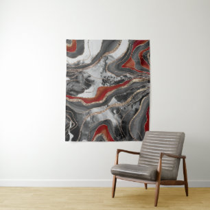 Flüssiger Marmor Agate Glitzer Glam #13 Imitats Gl Wandteppich