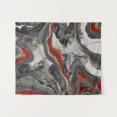 Flüssiger Marmor Agate Glitzer Glam #13 Imitats Gl Wandteppich (Vorderseite (Horizontal))