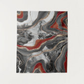 Flüssiger Marmor Agate Glitzer Glam #13 Imitats Gl Wandteppich (Vorderseite)