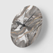 Flüssiger Marmor Agate Glitzer Glam #4 (Imitats Gl Runde Wanduhr (Winkel)