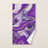 Flüssiger Marmor Agate Glitzer Glam #9 (Imitats Gl Badhandtuch Set (Handtuch)