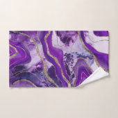 Flüssiger Marmor Agate Glitzer Glam #9 (Imitats Gl Badhandtuch Set (Handtuch)