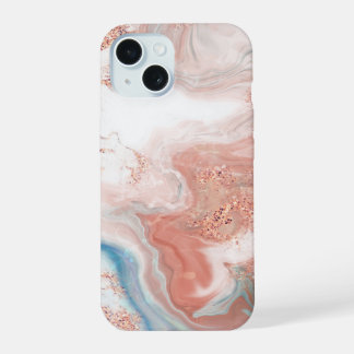 flüssiger Marmor, Fluid Art, Pastell-Marmor, trend iPhone 15 Hülle