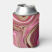 Flüssiger Marmor: Goldrot Abstrakt. Dosenkühler (Kanne Vorderseite)