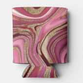 Flüssiger Marmor: Goldrot Abstrakt. Dosenkühler (Rückseite)