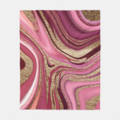 Flüssiger Marmor: Goldrot Abstrakt. Fleecedecke (Vorderseite)