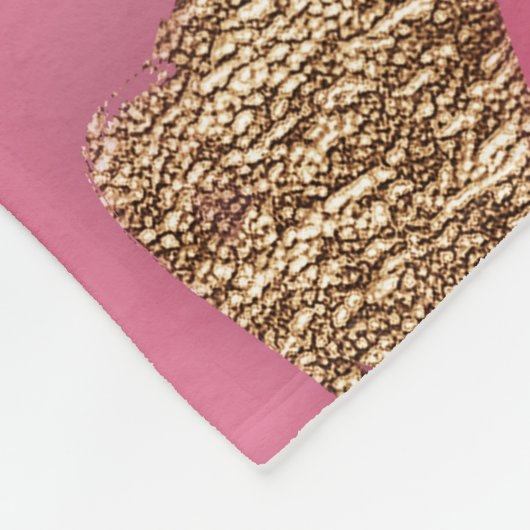 Flüssiger Marmor: Goldrot Abstrakt. Fleecedecke (Ecke)