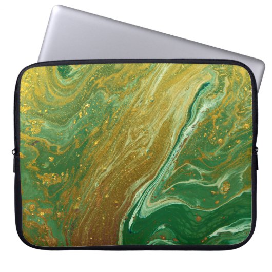 Flüssiger Marmor Laptopschutzhülle (Vorderseite)