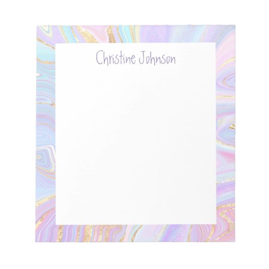 flüssiger Marmor Notizblock (Vorderseite)