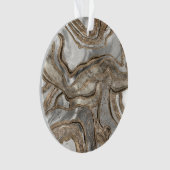 Flüssiger Marmor - Perle und Gold Ornament (Vorderseite)