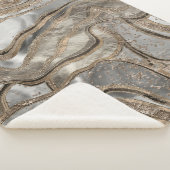 Flüssiger Marmor - Perle und Gold Sherpadecke (3/4)