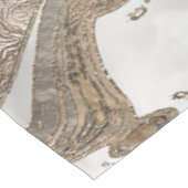 Flüssiger Marmor - Perle und Gold Tischdecke (Schrägansicht)