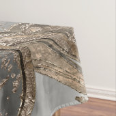 Flüssiger Marmor - Perle und Gold Tischdecke (Beispiel)