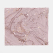 Flüssiger Marmor: Rose Gold Artistry. Fleecedecke (Vorderseite (Horizontal))