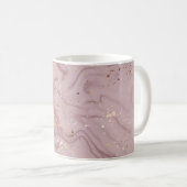 Flüssiger Marmor: Rose Gold Artistry. Kaffeetasse (VorderseiteRechts)