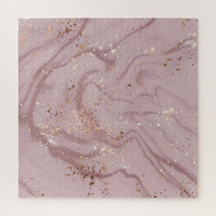 Flüssiger Marmor: Rose Gold Artistry. Puzzle