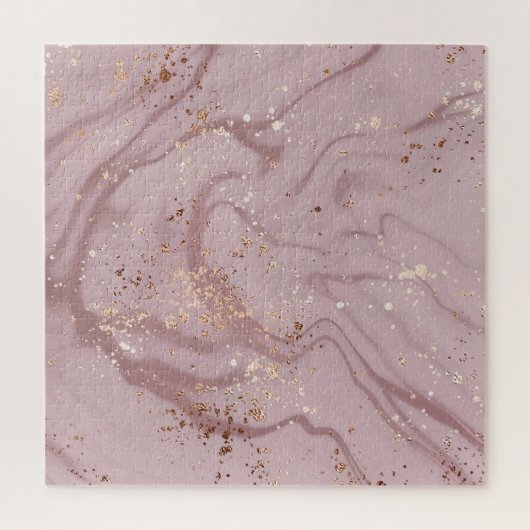 Flüssiger Marmor: Rose Gold Artistry. Puzzle (Vertikal)