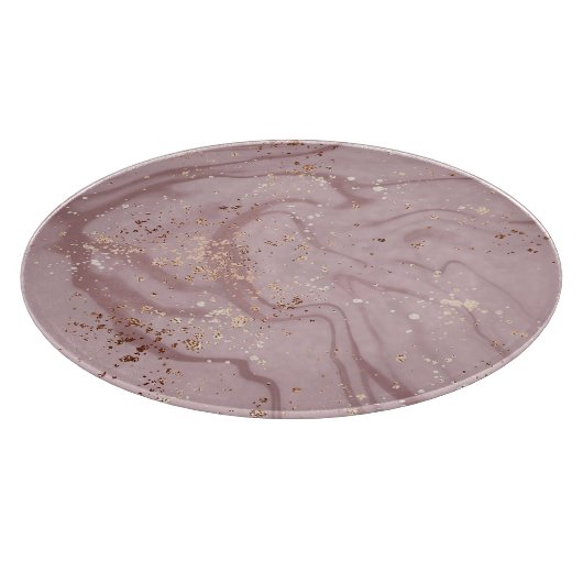 Flüssiger Marmor: Rose Gold Artistry. Schneidebrett (Ecke)