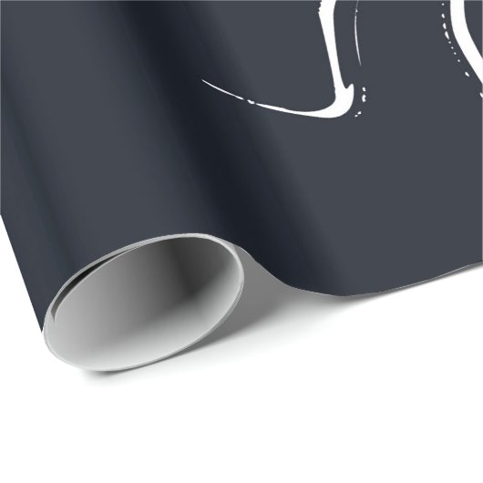 Flüssiger Marmor Textur Schwarz-Weiß-Papier Umhüll Geschenkpapier (Rolleneckpunkt)