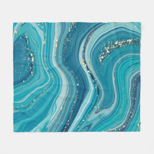 Flüssiger Marmor und Glitzer Fleece Blanket (Vorderseite (Horizontal))