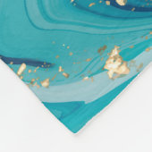 Flüssiger Marmor und Glitzer Fleece Blanket (Ecke)