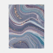 Flüssiger Marmor und Glitzer Fleecedecke (Vorderseite)