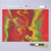 Flüssiger Marmor Wavy Vibranly Red Gelb Green Wirb Seidenpapier (Handwerk)