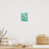 Flüssiger Minztraum Mädchen Abstrakte Kunst Poster (Küche)